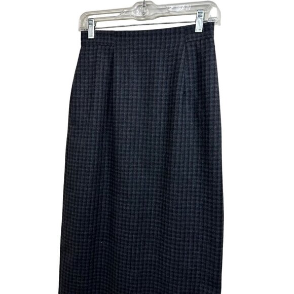 Derek Martin Vintage Gray Check Brushed Wool Pencil Skirt, 9 - Picture 5 of 7